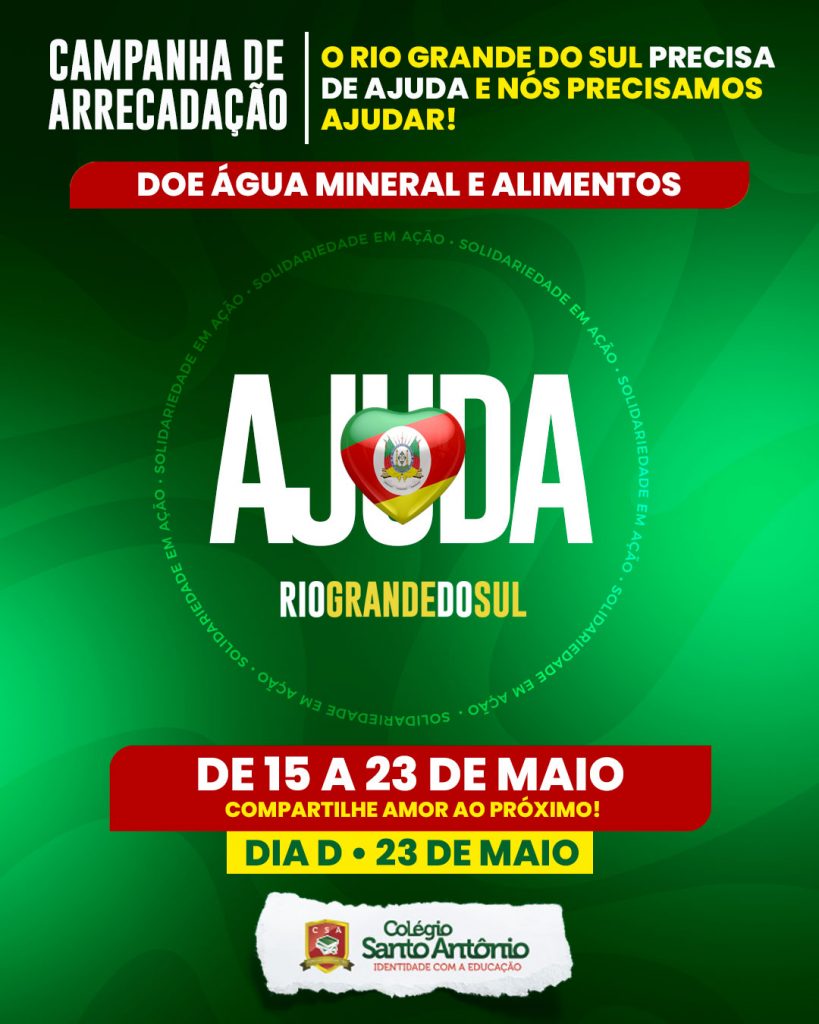 H2O não é somente a fórmula da água, mas também da solidariedade!